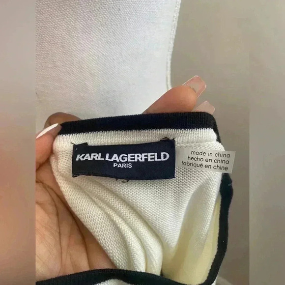 Karl Lagerfeld Paris Eiffel Tower Bishop Sleeve Sweater Size Medium NWOT - Picture 5 of 9